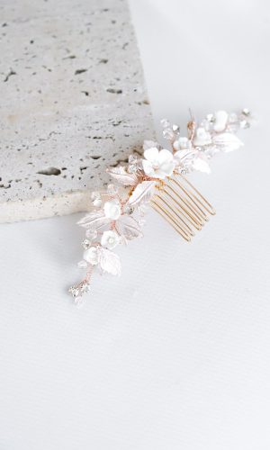 Freesia – Peigne mariée fleurs Accessoires cheveux mariage The Wedding Explorer