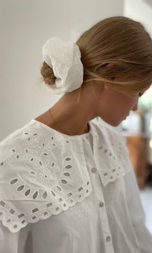 Chouchou de mariée oversize Jacquard Accessoires cheveux mariage The Wedding Explorer