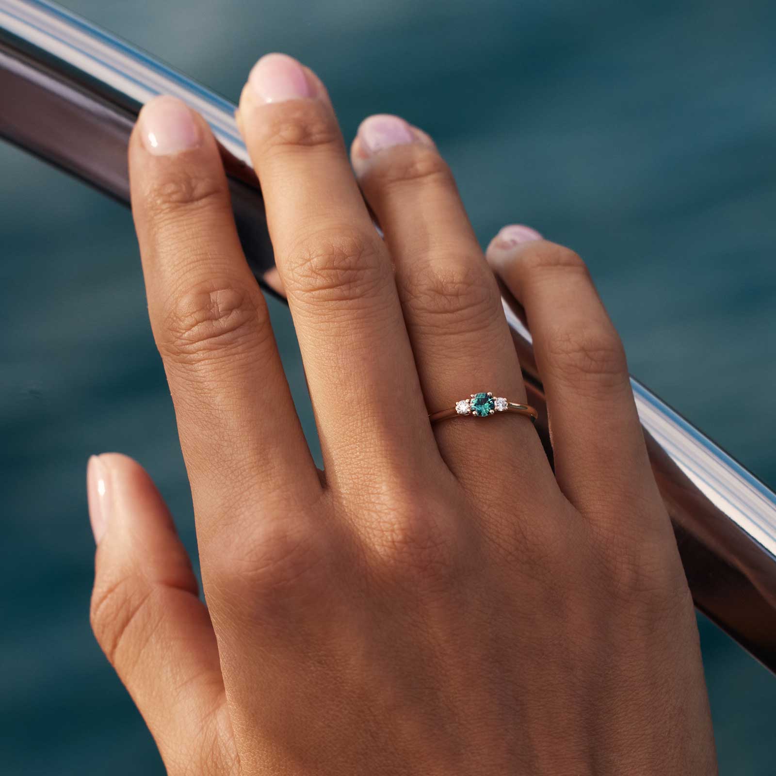 Rose Gemmyo Emeraude Solitaire Gemmyo Bague Solitaire Or 18Ct