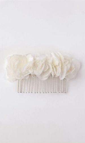 Peigne de mariée fleurs stalisées Peignes & Broches mariage The Wedding Explorer Peigne de mariée fleurs stalisées Peignes & Broches mariage The Wedding Explorer
