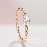 Bague Or rose 750 ‰ Diamant Capucine 4 mm Accessoires mariage The Wedding Explorer