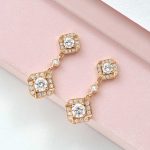Boucles d’oreilles Or rose 750 ‰ Diamant Plissage Accessoires mariage The Wedding Explorer
