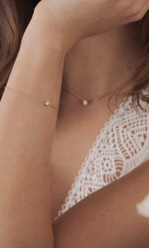 Bracelet Or rose 750 ‰ Diamant Lady Accessoires mariage The Wedding Explorer