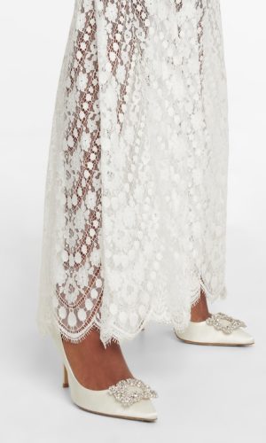 Escarpins Flower Strass 100 en satin Chaussures mariage The Wedding Explorer