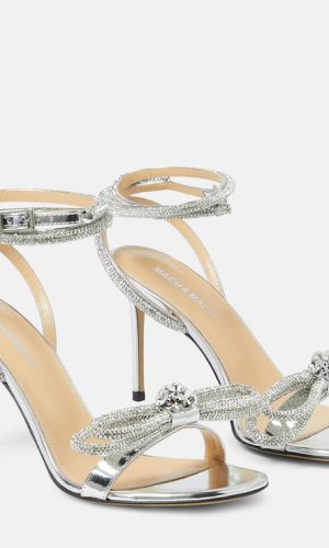 Sandales Double Bow 95 en cuir métallisé Chaussures mariage The Wedding Explorer