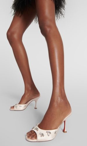 Mules Degraqueen 85 en crêpe à ornements Ballerines & Mules mariage The Wedding Explorer