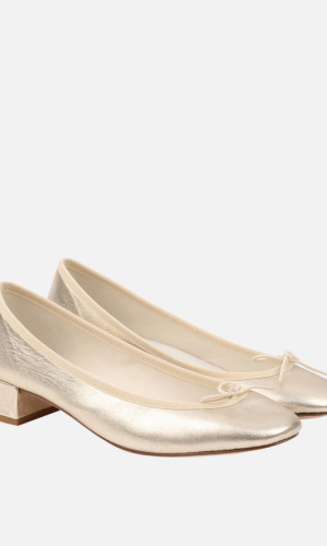 Ballerines à talons en cuir camille | Doré Ballerines & Mules mariage The Wedding Explorer