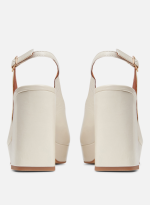 Escarpins à bouts ouverts en cuir vlad | Blanc Chaussures mariage The Wedding Explorer