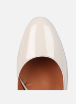 Escarpins slingback en cuir vernis dollar | Blanc Chaussures mariage The Wedding Explorer