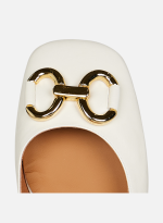 Escarpins slingbacks en cuir vieilli doublon | Blanc Chaussures mariage The Wedding Explorer