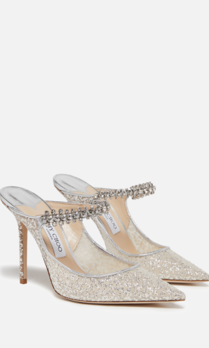Mules Bing 100 | Argent Chaussures mariage The Wedding Explorer