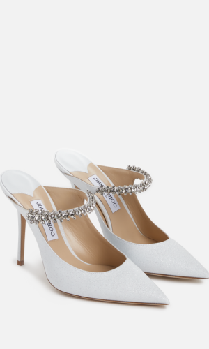 Mules Bing 100 en cuir | Blanc Chaussures mariage The Wedding Explorer
