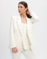 Veste tailleur Olbia – Blanche Tailleurs de mariage The Wedding Explorer