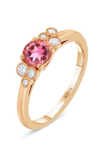 Bague Rivière de Diamants Tourmaline Rose Accessoires mariage The Wedding Explorer