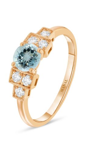 Bague Louxor Aigue-Marine Accessoires mariage The Wedding Explorer