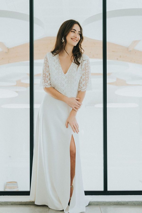 VICTOIRE JUPE LONGUE FENDUE MARIAGE The Wedding Explorer