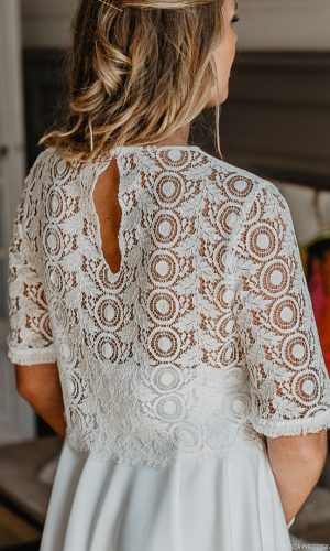PAULINE – HAUT DENTELLE – MARIAGE Tenues pour la mariée moderne The Wedding Explorer