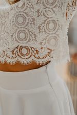 PAULINE – HAUT DENTELLE – MARIAGE Tenues pour la mariée moderne The Wedding Explorer
