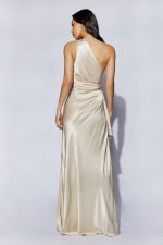 Calliope One Shoulder Maxi Dress – Champagne Tenues Invitées Mariage The Wedding Explorer