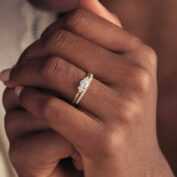 Alliance Or rose 750 ‰ Diamant Faubourg Semi Pavée Accessoires mariage The Wedding Explorer