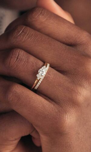 Alliance Or rose 750 ‰ Diamant Faubourg Semi Pavée Accessoires mariage The Wedding Explorer