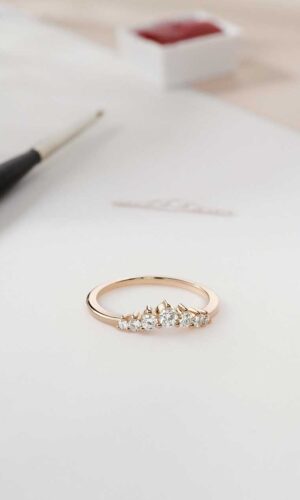 Alliance Or rose 750 ‰ Diamant Sablon Accessoires mariage The Wedding Explorer