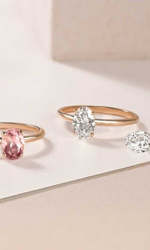 Bague Or rose 750 ‰ Diamant Lady Ovale Accessoires mariage The Wedding Explorer