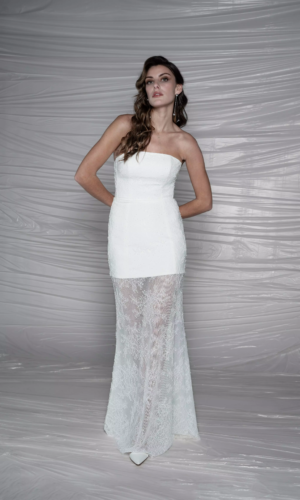 Robe de mariée bustier JAN Robes de mariée courtes The Wedding Explorer