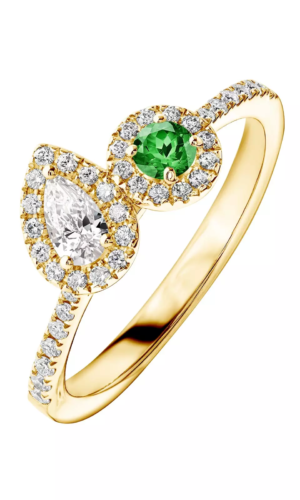 Bague Or jaune Tsavorite et diamants AlterEgo Poire Accessoires mariage The Wedding Explorer