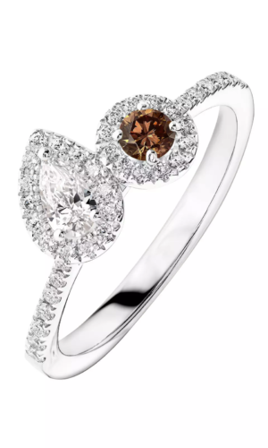 Bague Platine Diamant Chocolat et diamants AlterEgo Poire Accessoires mariage The Wedding Explorer