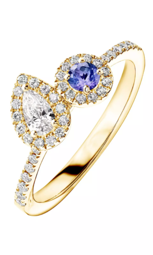 Bague Or jaune Tanzanite et diamants AlterEgo Poire Accessoires mariage The Wedding Explorer