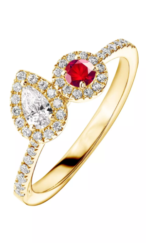Bague Or jaune Rubis et diamants AlterEgo Poire Accessoires mariage The Wedding Explorer