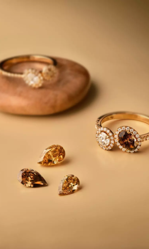 Bague Or rose Diamant Chocolat et diamants AlterEgo Ovale L Accessoires mariage The Wedding Explorer