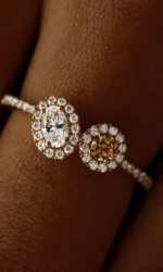 Bague Or rose Diamant Cognac et diamants AlterEgo Ovale Accessoires mariage The Wedding Explorer