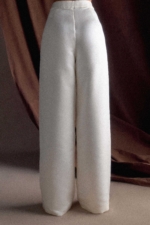 Ada Satin Straight Leg Pant – Ivory Tailleurs de mariage The Wedding Explorer