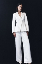 Ada Satin Straight Leg Pant – Ivory Tailleurs de mariage The Wedding Explorer