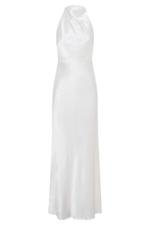Esther Iridescent Satin Cowl Maxi Dress – Ivory Robes de mariée The Wedding Explorer