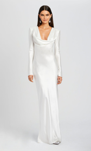 Anna Cowl Evening Dress Robes de mariée The Wedding Explorer