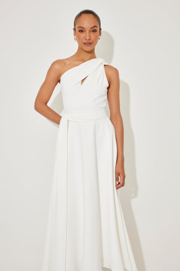 Asymmetric Midi Dress | The Wedding Explorer