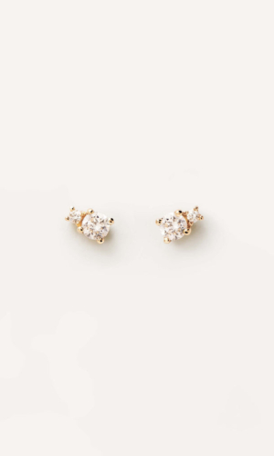 Boucles D’Oreilles en Diamants et en Or Solitaire duo Accessoires mariage The Wedding Explorer