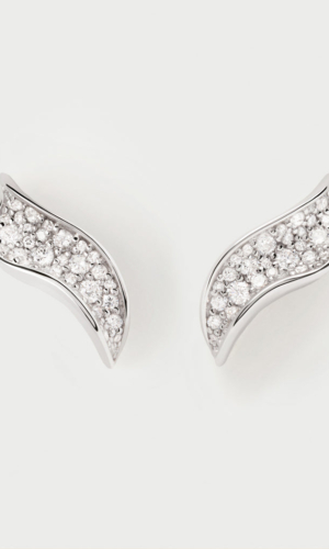 Boucles d’oreilles en or blanc et diamants Violet Accessoires mariage The Wedding Explorer