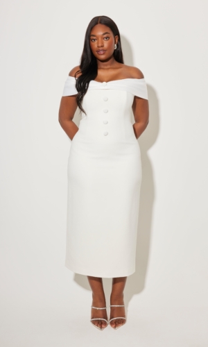 Bow Midi Dress Robes de mariée courtes The Wedding Explorer