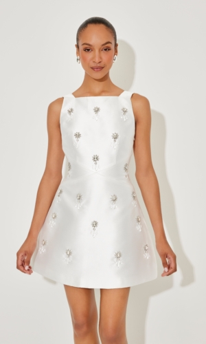 Crystal Mini Dress Robes de mariée courtes The Wedding Explorer