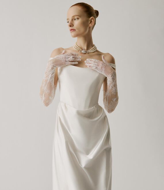 Delicate Lace Opera Gloves 43cm The Wedding Explorer