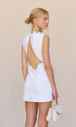 HARLOW KNIT DRESS – OFF WHITE Robes de mariée courtes The Wedding Explorer