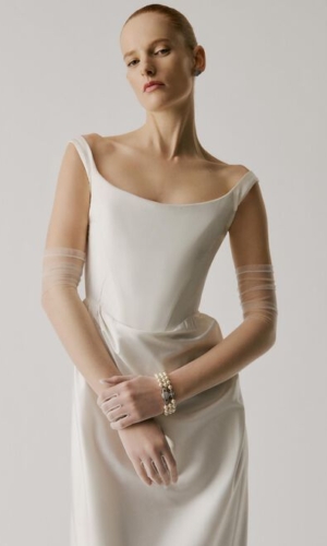 Illusion Tulle Opera Gloves 43cm Accessoires mariage The Wedding Explorer