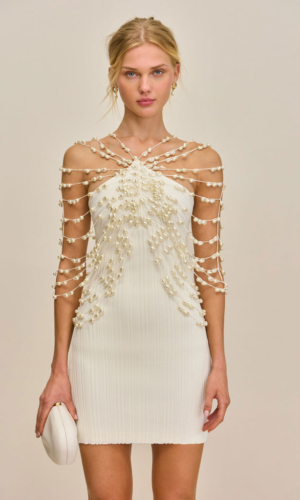 OLIVIANA KNIT DRESS – OFF WHITE Robes de mariée courtes The Wedding Explorer