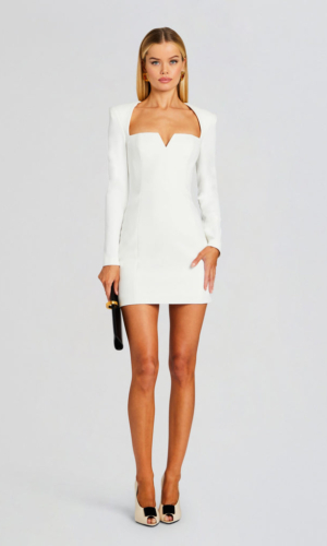 Simone Mini V Dress Robes de mariée courtes The Wedding Explorer