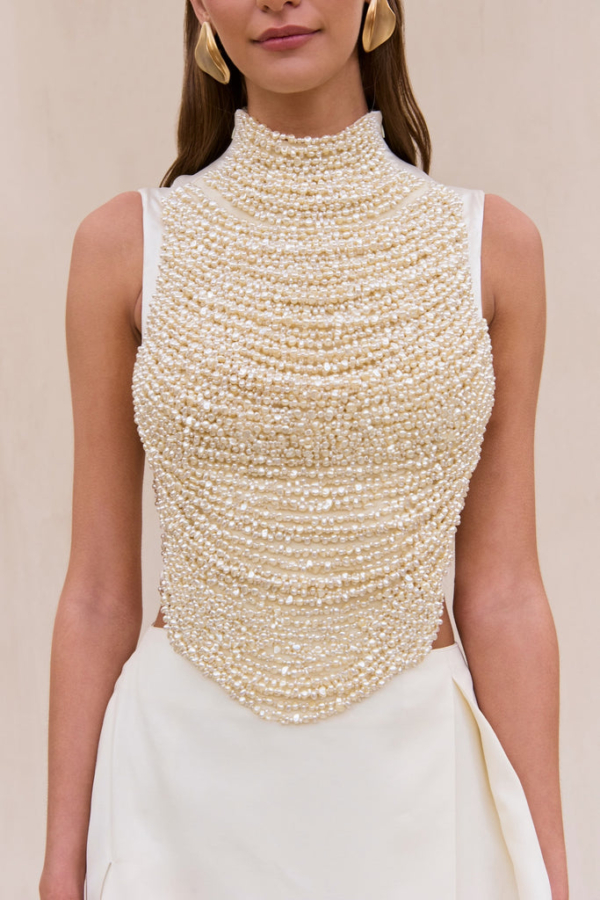TARAJI TOP - PEARL | The Wedding Explorer