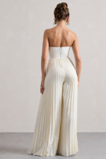 Lorelai – Combinaison crème corset et jambes larges plissées Combinaisons mariage The Wedding Explorer